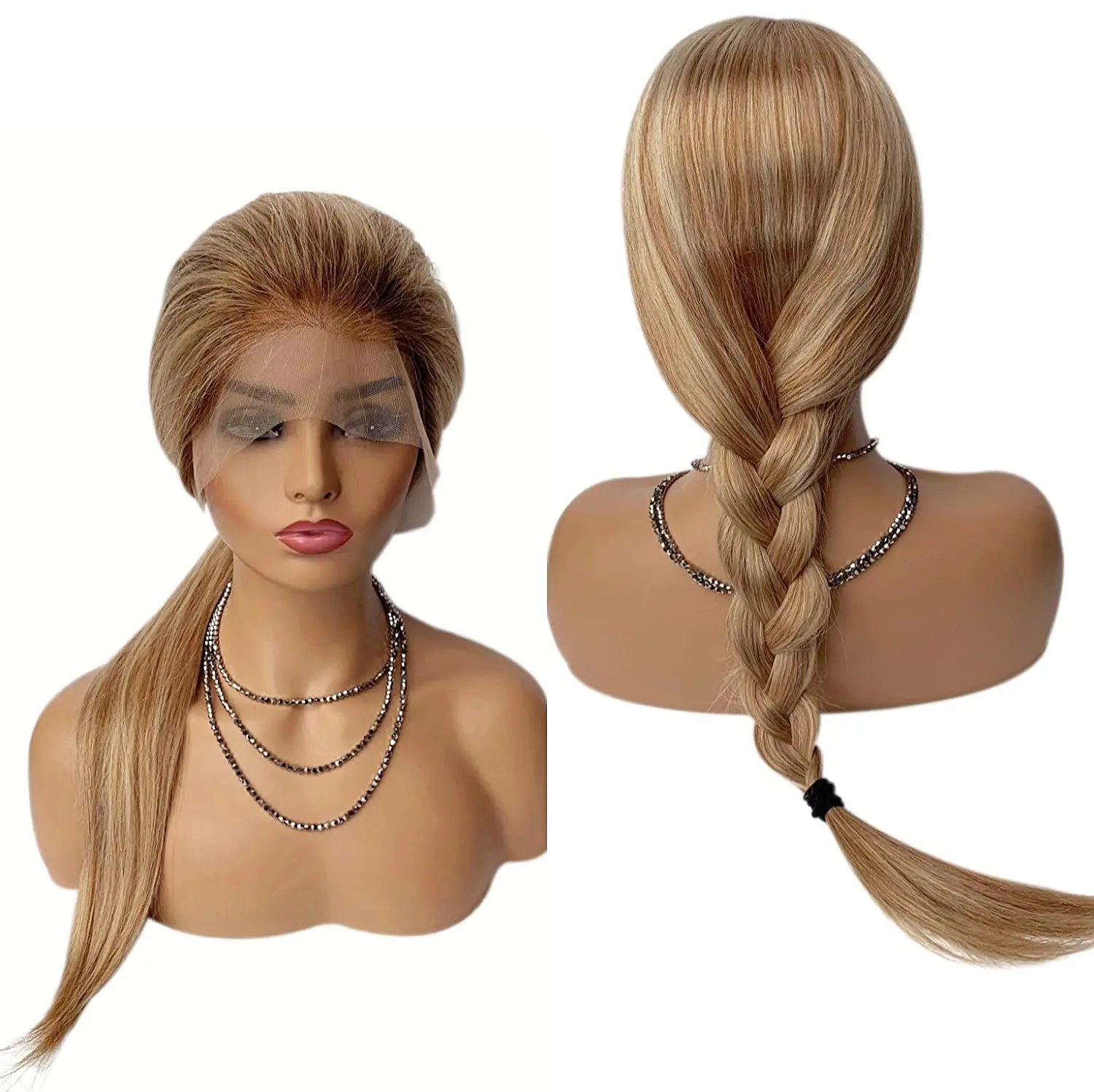 

Highlight Straight Lace Front Human Hair Wigs For Black Women 13X4 Lace Frontal Wig Ombre Malaysian Straight Lace Wigs perruque