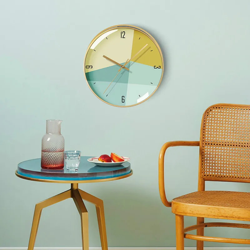 

Modern Design Wall Clock Creative Nordic Luxury Geometric Wall Clock Silent Minimalist Orologi Da Parete Living Decor DE50ZB