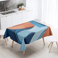 modern tablecloth for geometric table cloth cover decoration waterproof decor dining rectangular anti stain kitchen oilcloth