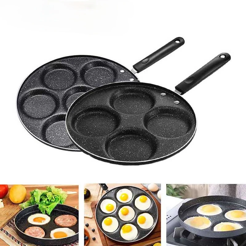 

Four-hole Frying Pot Thickened Omelet Pan Non-stick Egg Pancake Steak Pan Cooking Egg Ham Pans Breakfast Maker