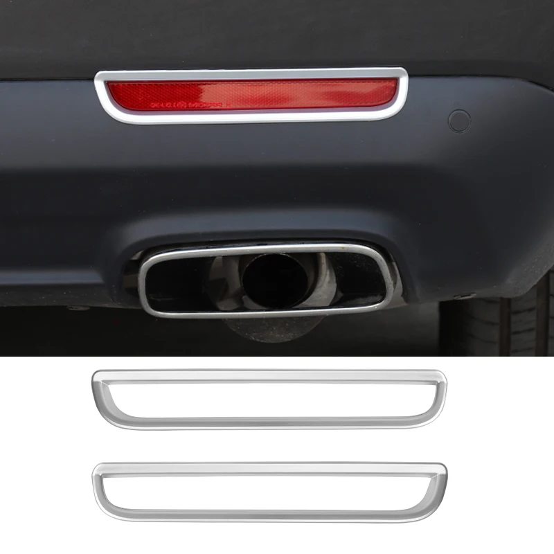 

YCCPAUTO 2Pcs Car Styling ABS Rear Fog Lights Trims Decoration Cover For Dodge Challenger 2015+ Accessories Auto Sticker