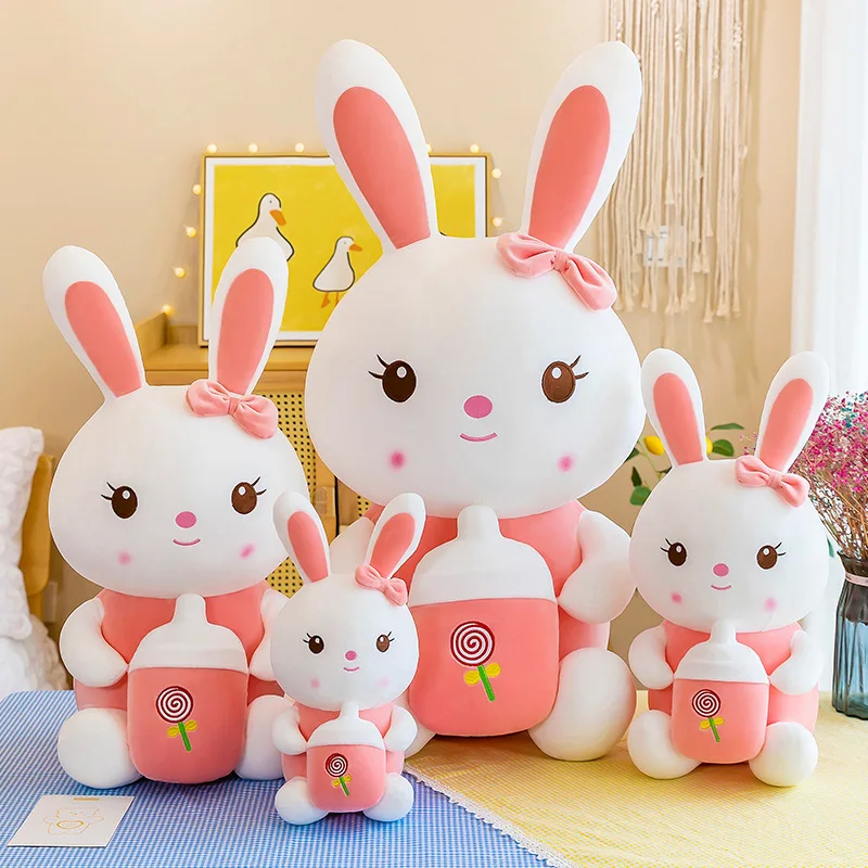 

Zqswkl 35/45/65/85cm rabbit bottle doll plush toy baby bottle children birthday gift kawaii large size stuffed toys for girls