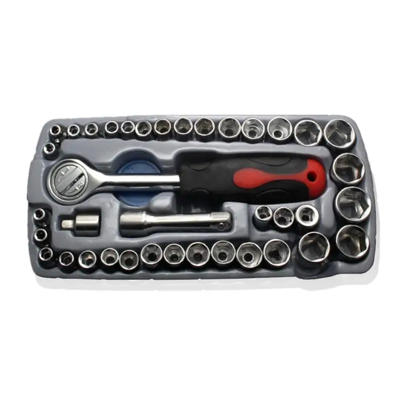 

40 PCS Car Repair Tool Socket Set Anti-Corrosion Wrench Combo Mixed Tool Set For Auto Repairing With Carrying Box
