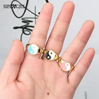 Кольцо SIPENGJEL для женщин, Инь, кольца Янг, для девочек, для отдыха, послеобеденного чая, металлические кольца, ювелирные изделия, подарок
