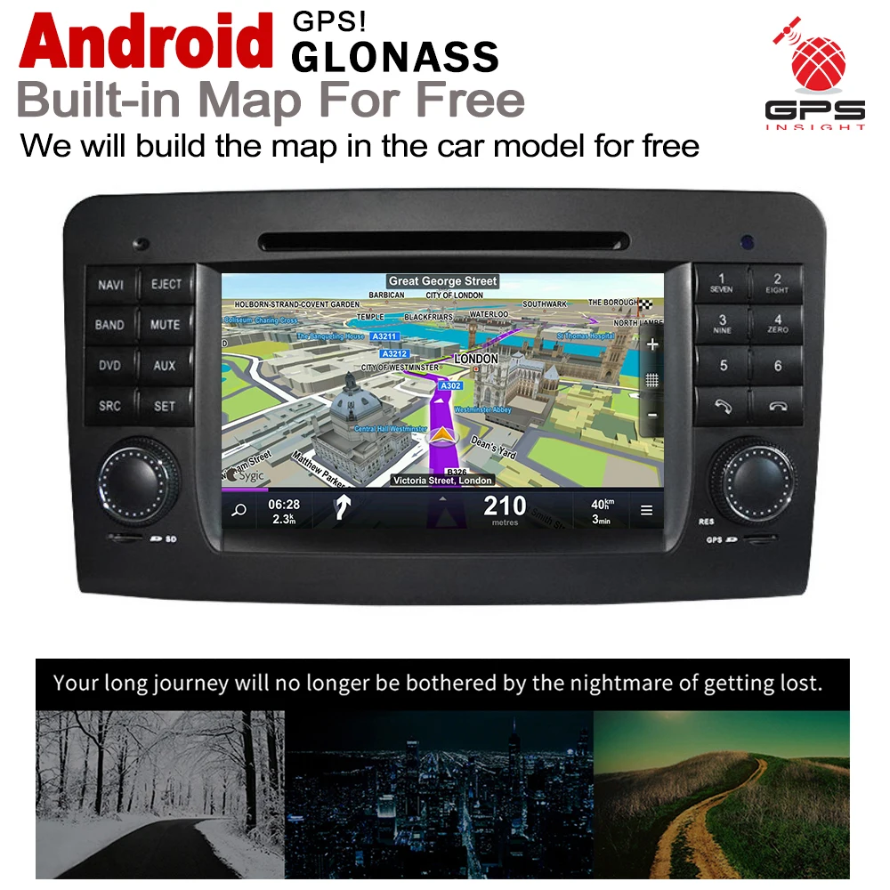 Автомобильный мультимедийный плеер 2 Din для Mercedes Benz ML Class W164 2005 ~ 2012 NTG Android радио GPS