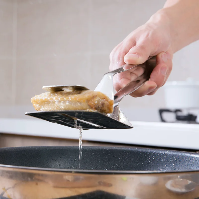 Пищевой зажим нержавеющая сталь жареная рыба мясная Лопата клип стейк гриль хлеб