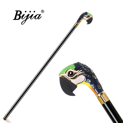 Emerald parrot BIJIA джентльмен трость domineering ручка в виде животного скипетр креативный подарок civilized трость - Цвет: Emerald parrot
