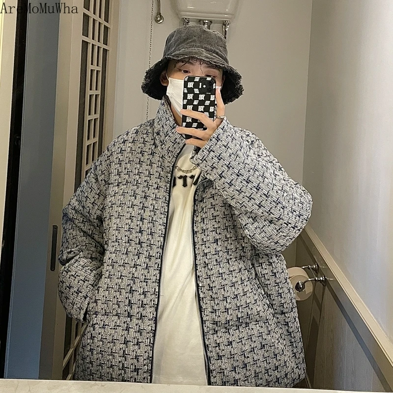 Autumn and Winter Thick Padded Jacket Men's Bread Jacket Korean Style Trend Loose Casual Stand-up Collar Men's Padded Jacket