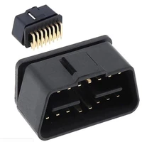 33pcs 16 pin obd2 connector 90 degree socket connector car diagnostic interface in stock