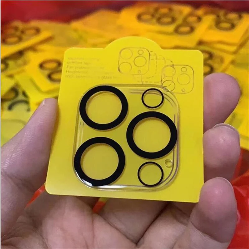 50pcs 3d full covered back camera lens tempered glass screen protector for iphone 12 pro max11 pro max11 pro12 mini free global shipping