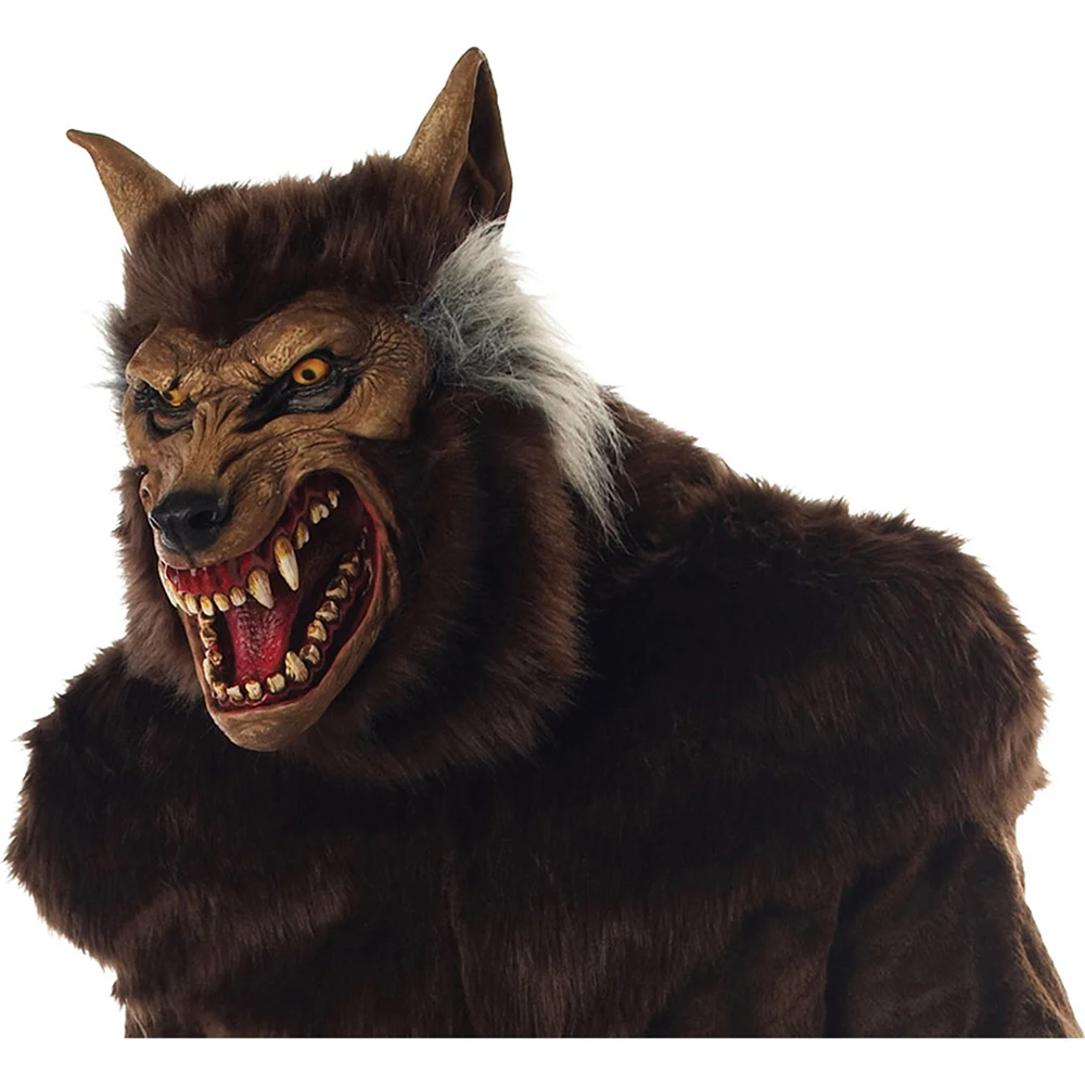 

Anime Werewolf Masks Animal Wolf Realistic Cosplay Latex Masques Halloween Costumes Accesories Carnival Headgear Party Props