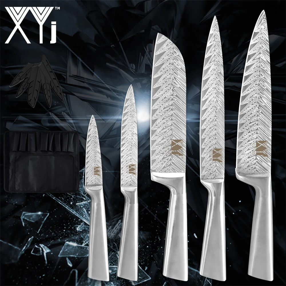XYj 7 шт. набор ножей из нержавеющей стали 8 ''шеф-повара для нарезки 7''