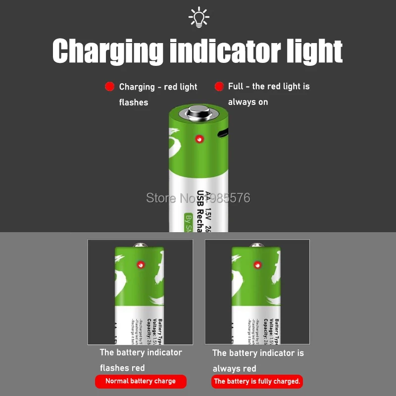 Литий-ионный аккумулятор 1 5 в 100% МВт/ч литий-полимерный Перезаряжаемый USB