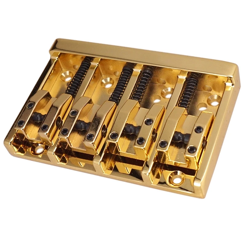 

A Set of Gold 4 Strings Bass Bridge Guitar Strings Bridge Guitar Accessories Parts Musical Instrument