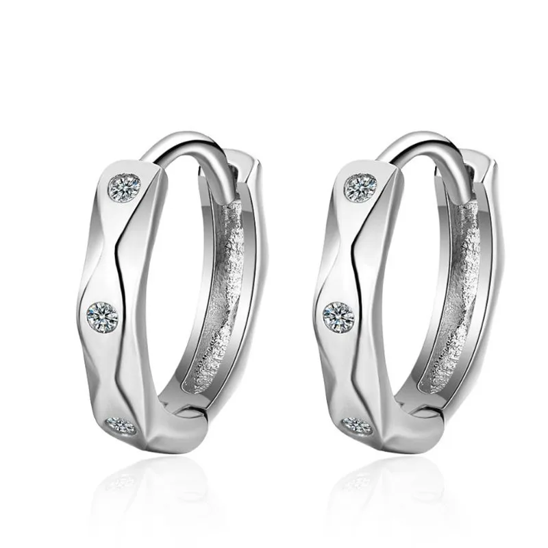 

Top Quality Silver Plated Earrings Girls Jewelry Trendy Lady Rose Gold Hoops Earring Female Princess Accessories Women Present