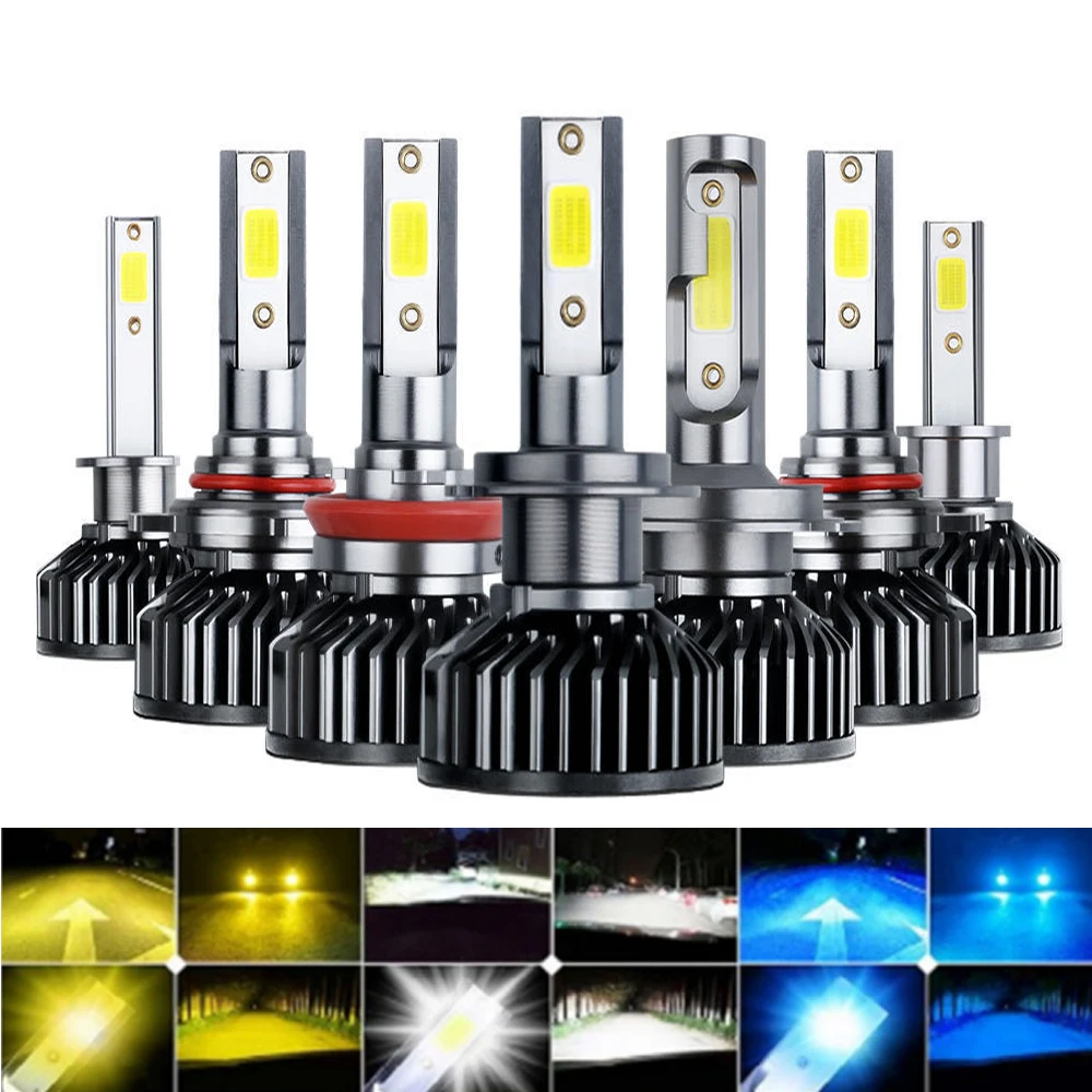 

2pcs Mini Car Headlight H4 80W 12000LM LED H7 H1 H3 H8 H11 H13 9005 9006 6000K 8000K Car Styling Auto Headlamp Fog Light Bulbs