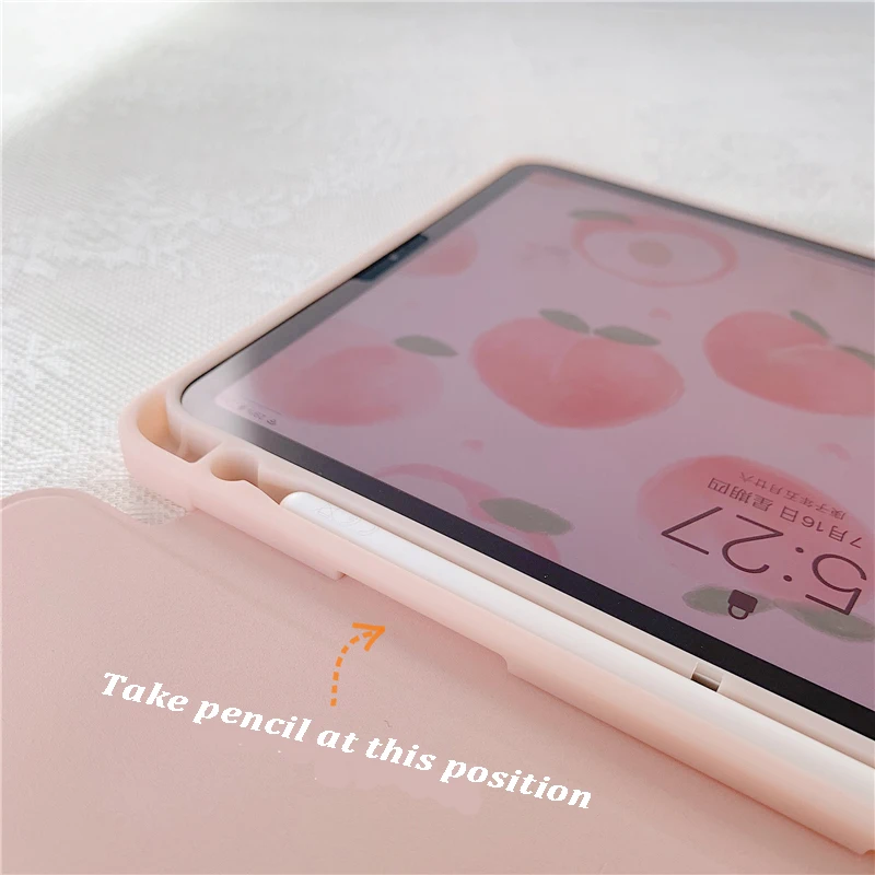 Чехол персиковый для iPad AIR 3 10 5 Pro 2020 11 дюймов чехол s 2019 2017 2018 Air2 9 7 Mini со слотом