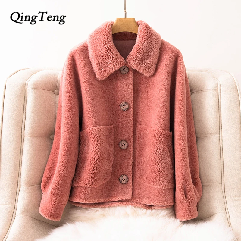 30 шерстяное зимнее пальто из искусственного меха женское китайское осеннее 2019