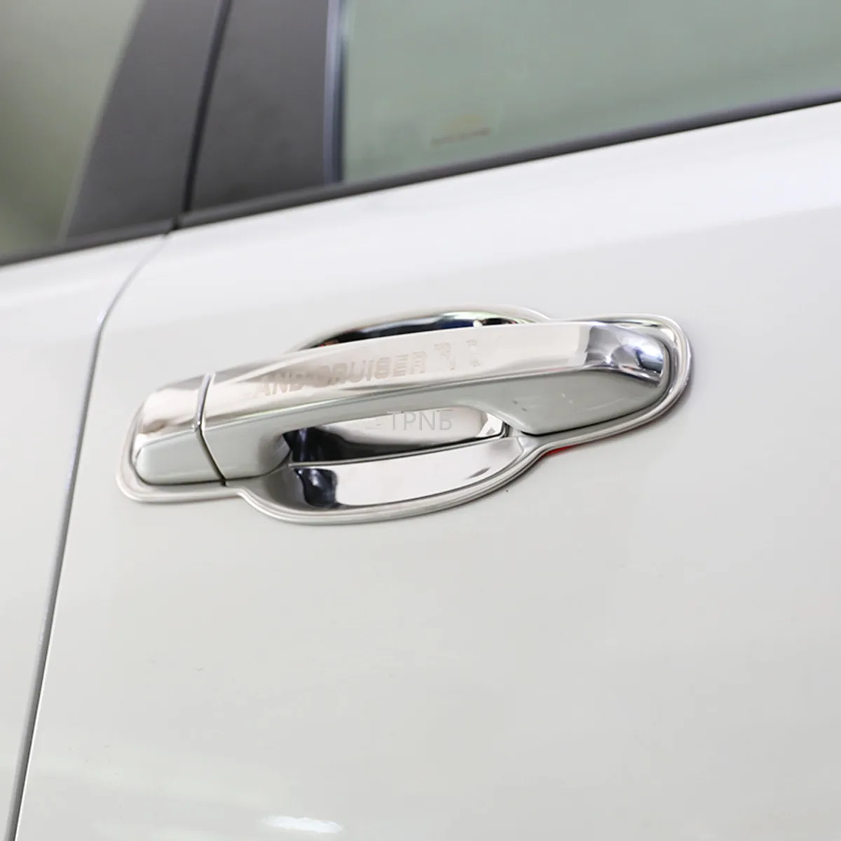 Фото Крышка для двери из нержавеющей стали, для Toyota Land Cruiser 200, 2016, 2017, 2018 лет №2