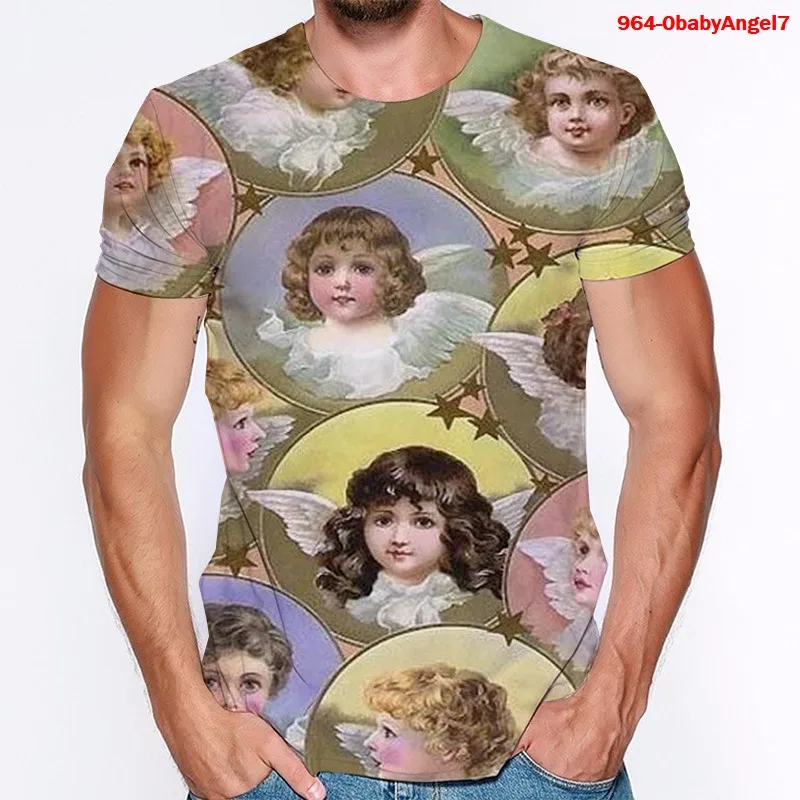 

Cute T Shirts BabyAngel 3d Print Men Boys 2021 Summer New Women Tshirts Oversized Short Sleeve Harajuku Tee BabyAngel Girls Tops