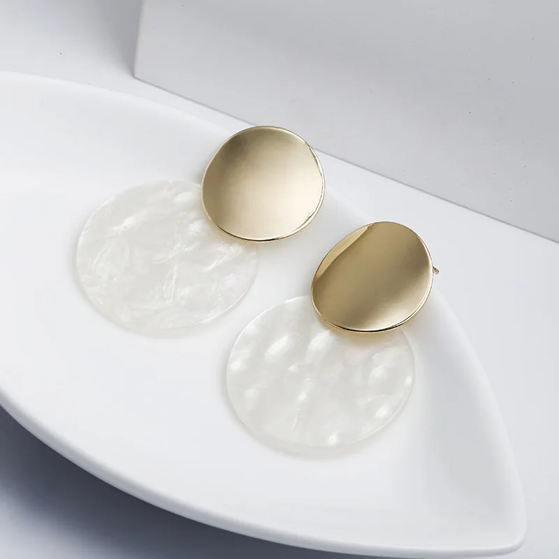 Раковина диск Серьги Аксессуары для свадебной вечеринки лучшие ювелирные