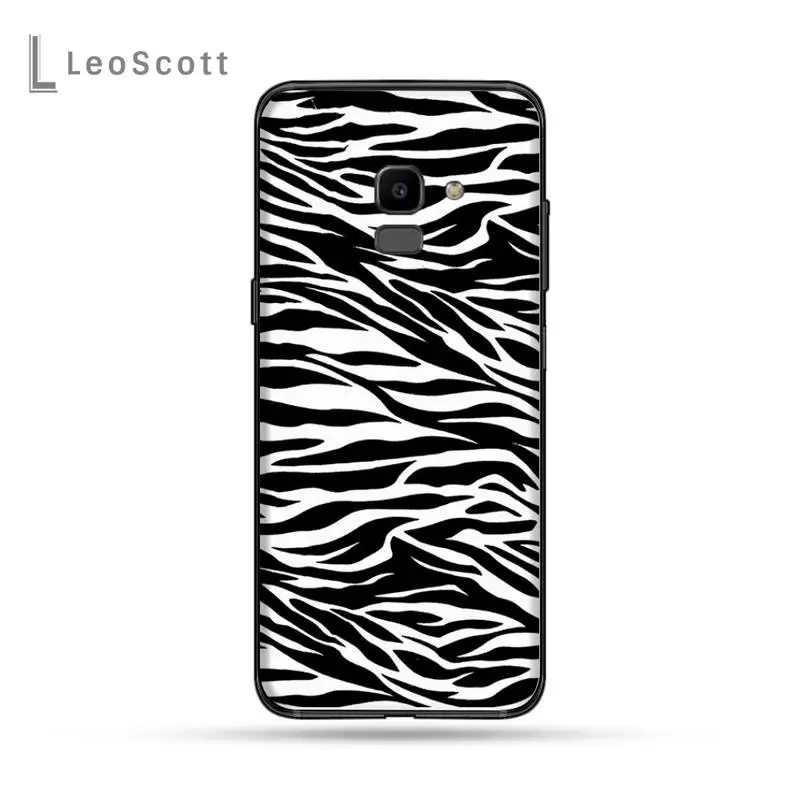 

Zebra Striped Black White Anima Phone Case For Samsung Galaxy J2 J4 J5 J6 J7 J8 2016 2017 2018 Prime Pro plus Neo duo