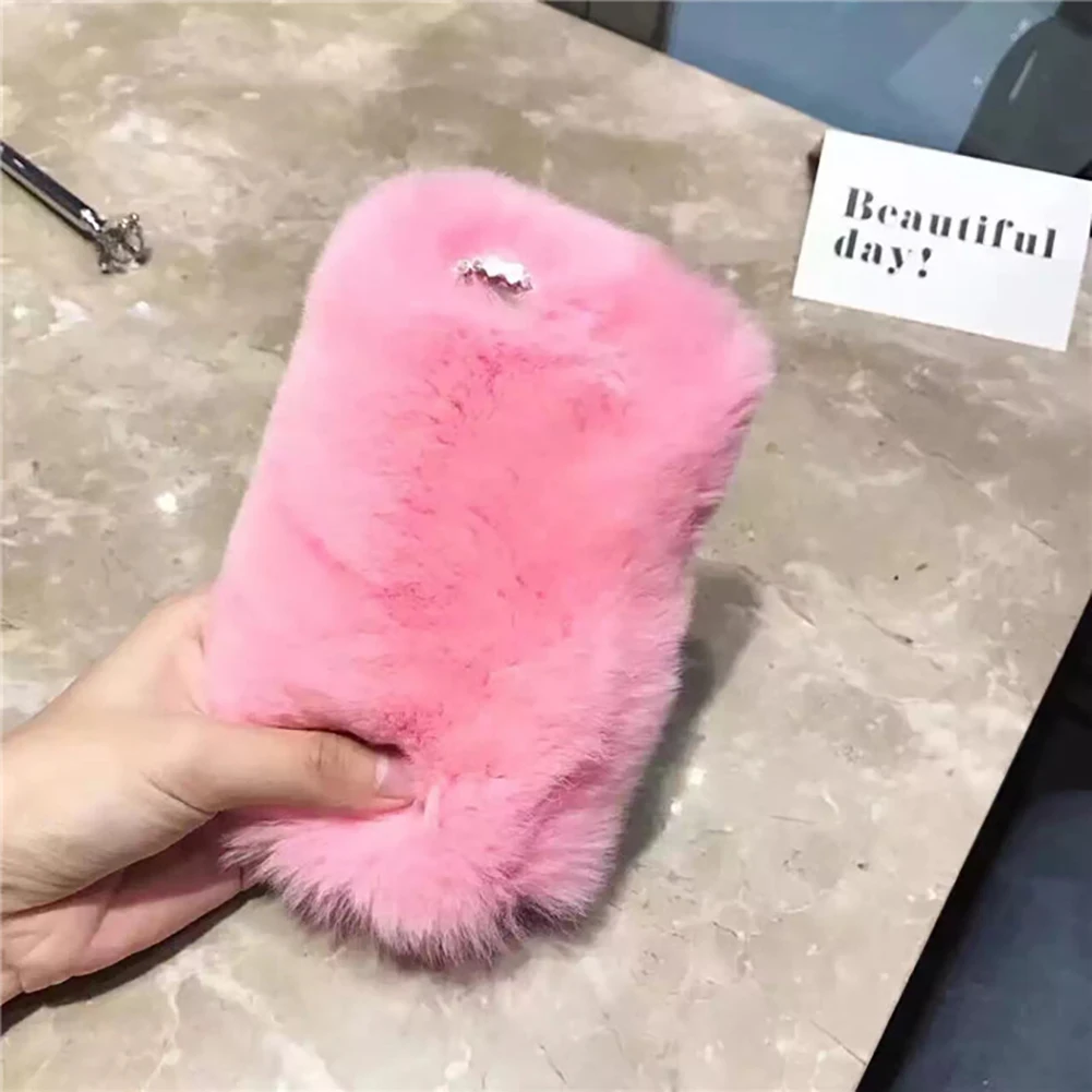 Пушистые теплые мягкие шерстяные милые чехлы для телефонов iPhone Xs Max XR XS 6 6S 7 8 6/7/8/6Sp