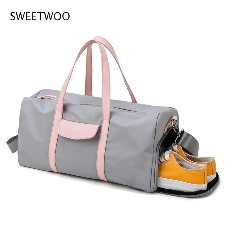 Men and women outdoor waterproof nylon gym bag training fitness travel handbag yoga mat sports bag shoe box