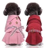 luxury lady sweet cat dog dress autumn winter pet party wedding couple yorkies chihuahua puppy disfraz perro skirt supplies