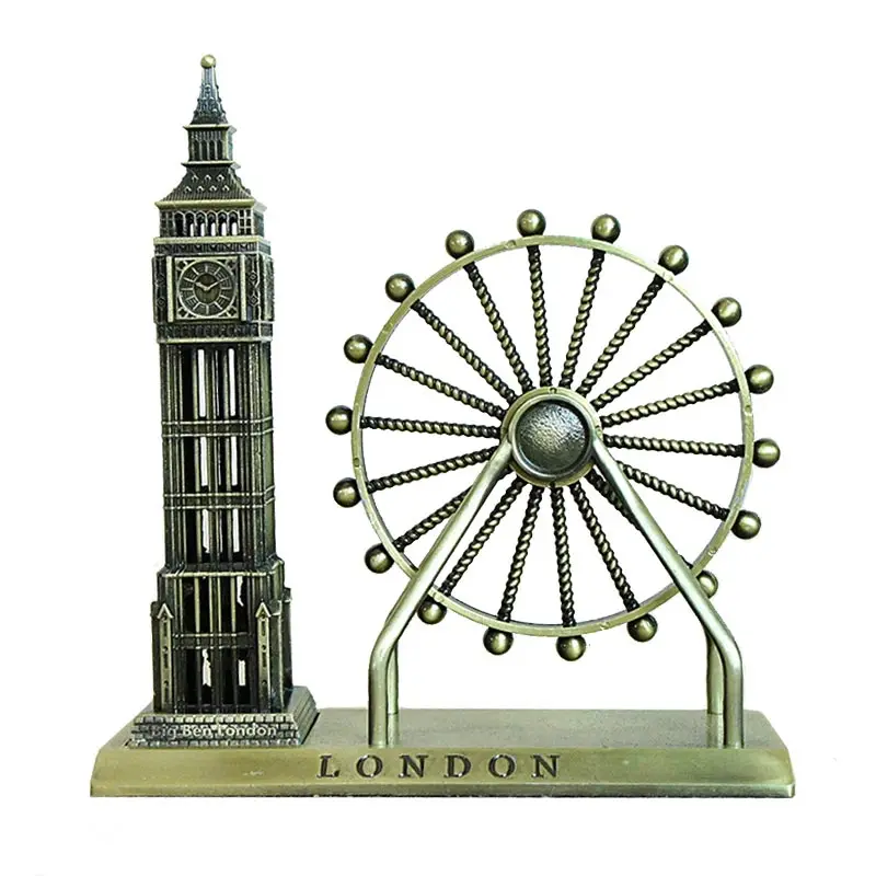 Вывеска Лондонское здание Биг Бен и Ferris Wheel для миниатюрного модель украшения