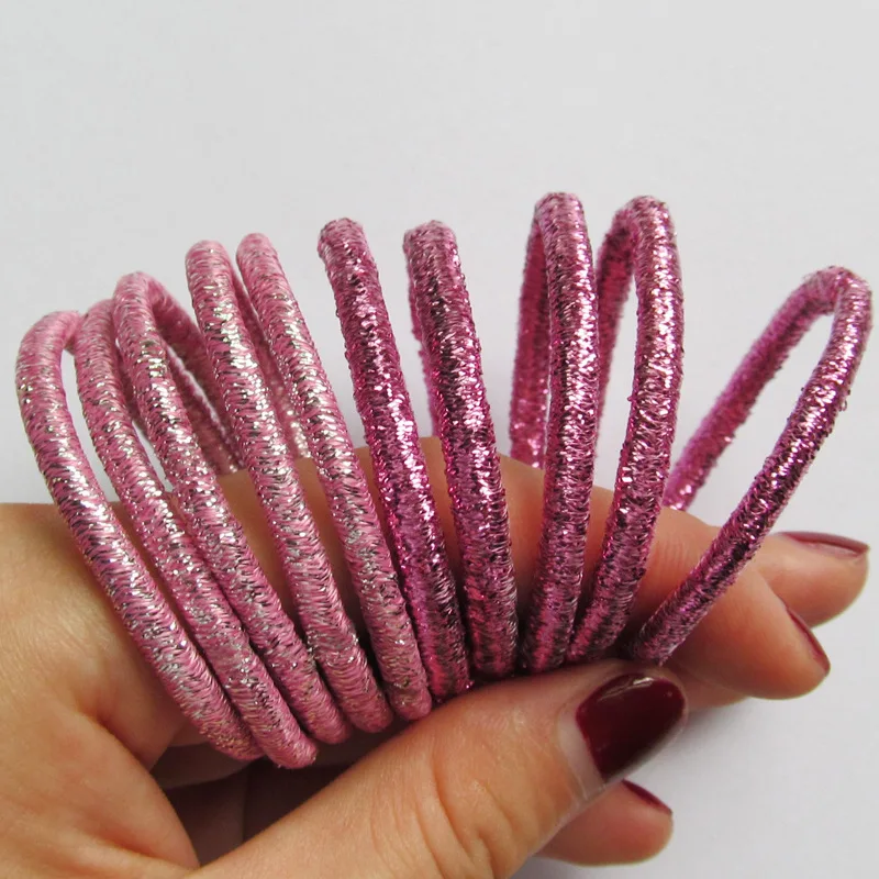 

100pcs Headband National Style Seamless Headband Women's Hair Circle Ponytail Super Elastic Elastic Elastic Rubber Band Headband