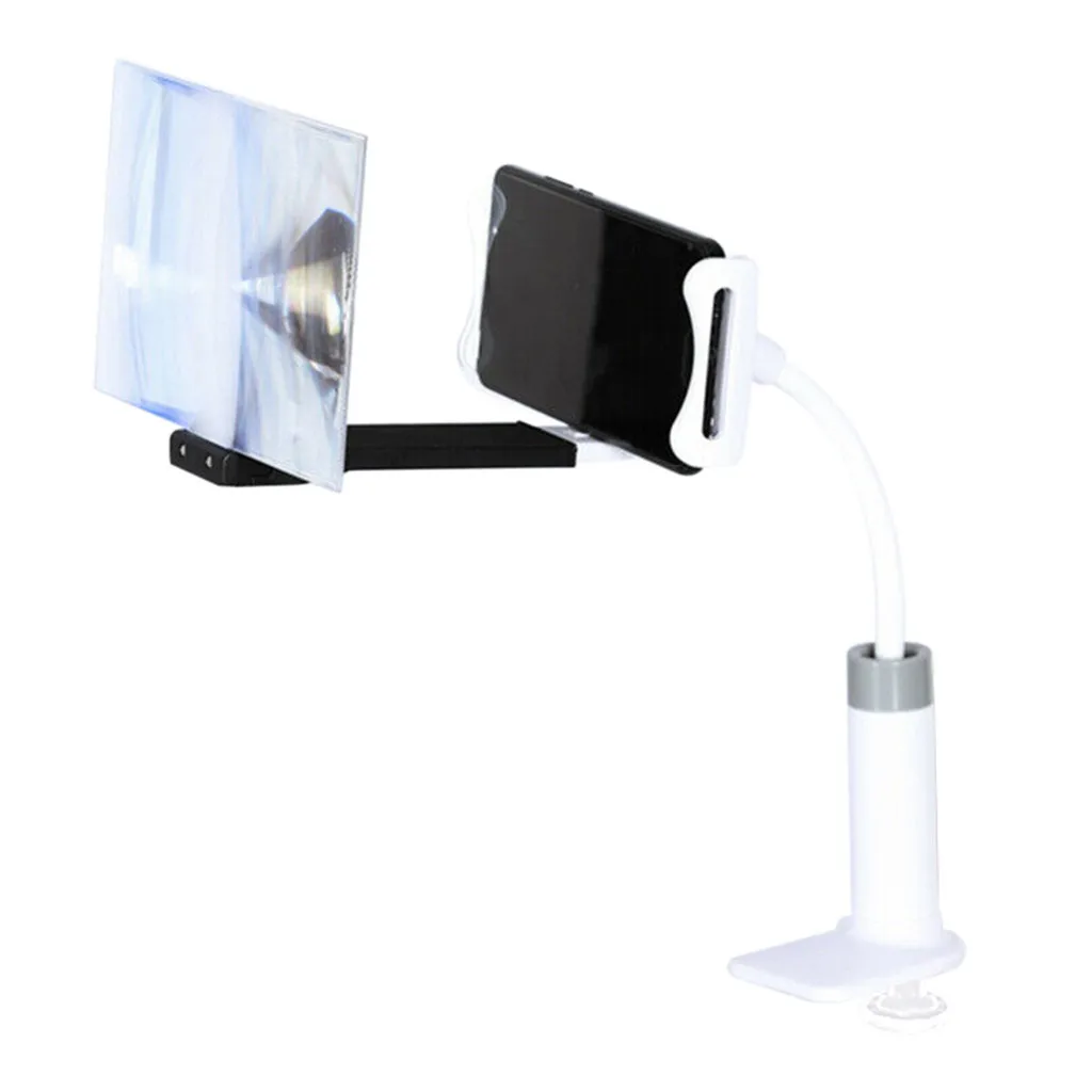 White 8inch 20cm Мобильный телефон высокой четкости проекционный кронштейн увеличитель экрана 360 градусов Регулируемый 8 12 дюймов для домашнего телефона планшета держатель#4 - Цвет: White 8inch 20cm