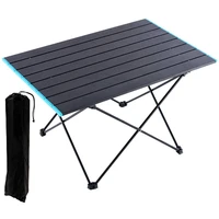 hooru camping portable table picnic hiking backpacking folding table outdoor fishing lightweight garden desk for travel tourist
