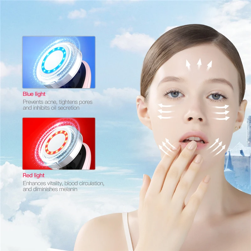 CkeyiN светодиодный светильник фотонный массажер для лица очиститель пор