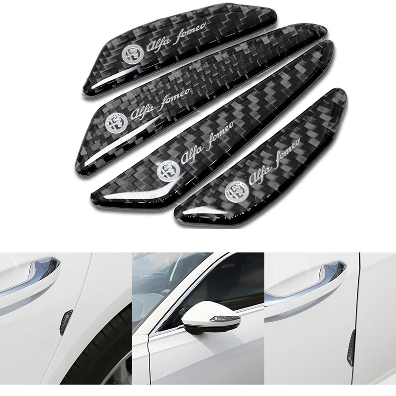 4x автомобиля логотип Автомобильная эмблема волокна боковой двери защита кромок