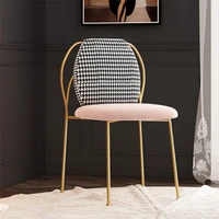 light luxury home dining chair modern personality houndstooth girl bedroom dressing makeup chair kitchen furniture dining chairs