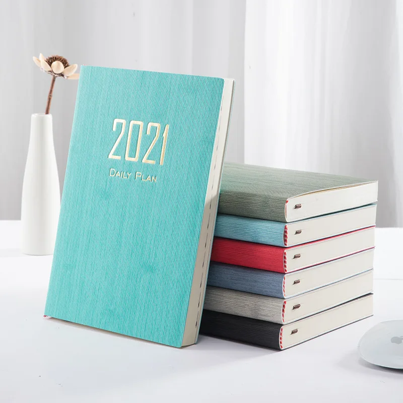 

The latest 2021 schedule, all English inner pages, a5 efficiency manual plan notebook, 365 days time management notebook