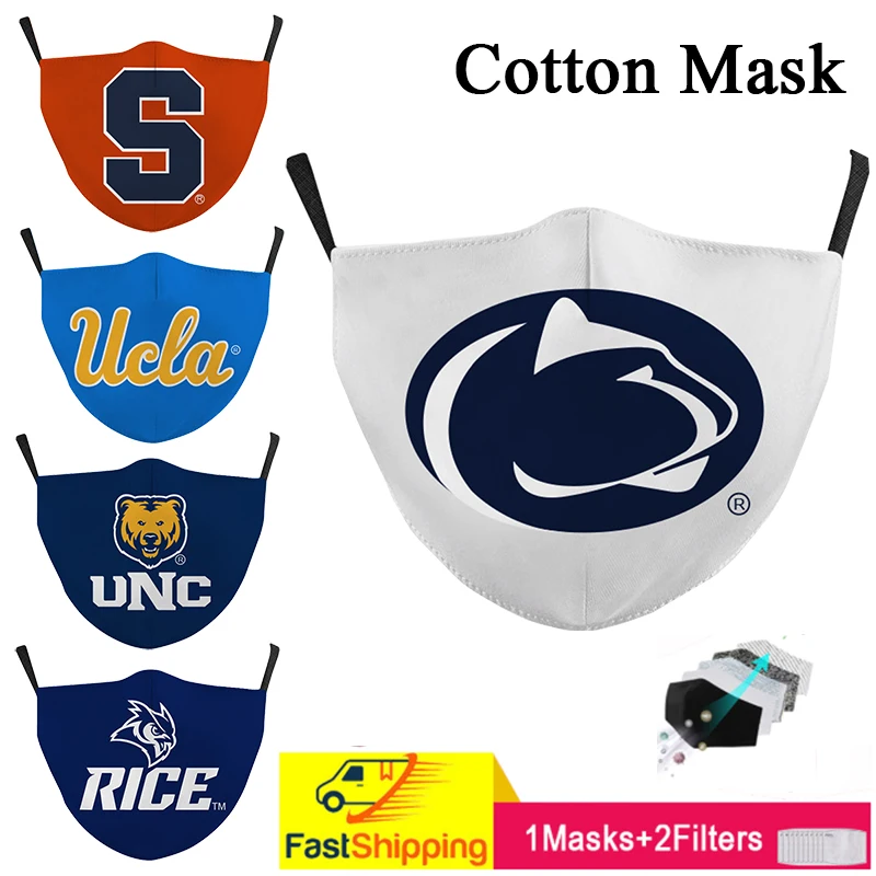 

Reusable Fashion Letter Print Mouth Mask Unisex Washable Dust-proof Cotton Face Mask Breathable Adjustable Masks