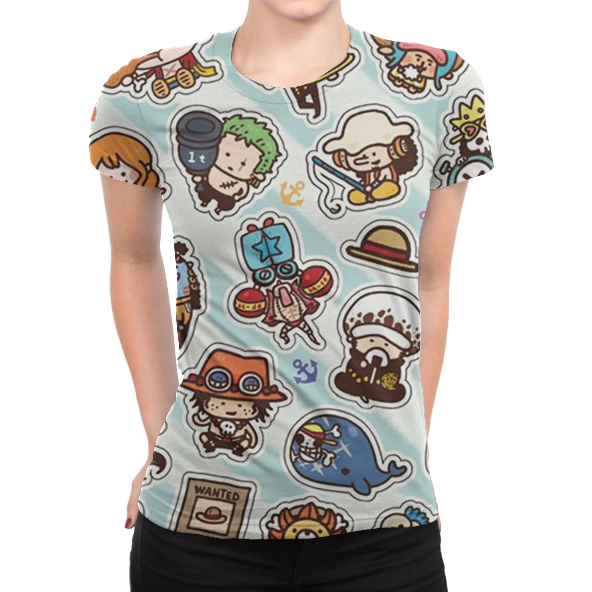 

ONE PIECE Women's T-shirt Cartoon 3D Graphic Y2k T Shirt Summer O-neck Girls Tshirt Ladies Tops Short Sleeve Tee Shirt Anime