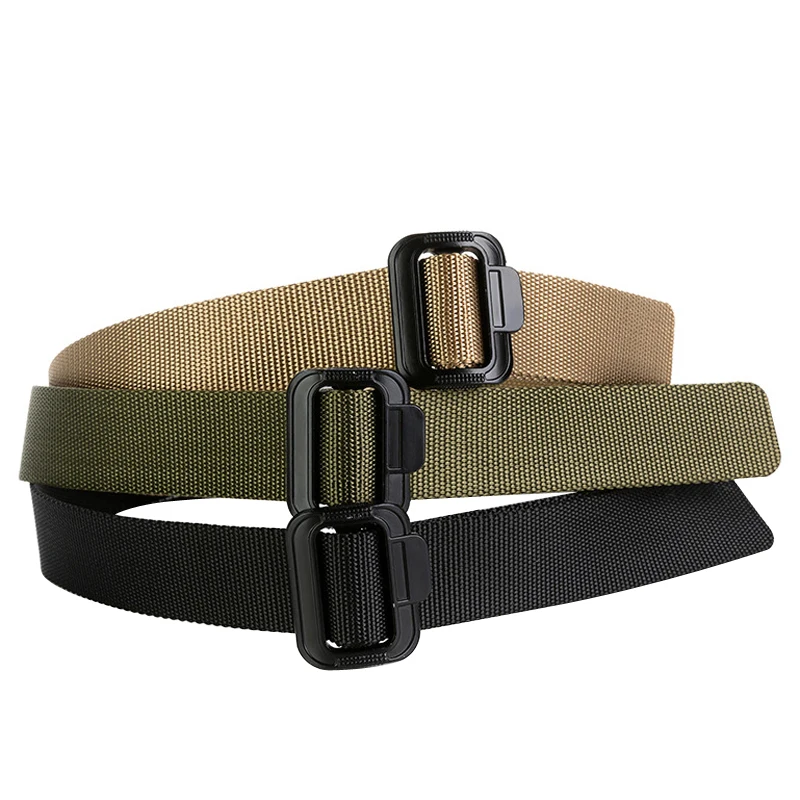 Unisex Tactics belt Quality solid color Nylon Men belt casual weaving Nylon Men and Women belt 115-135cm