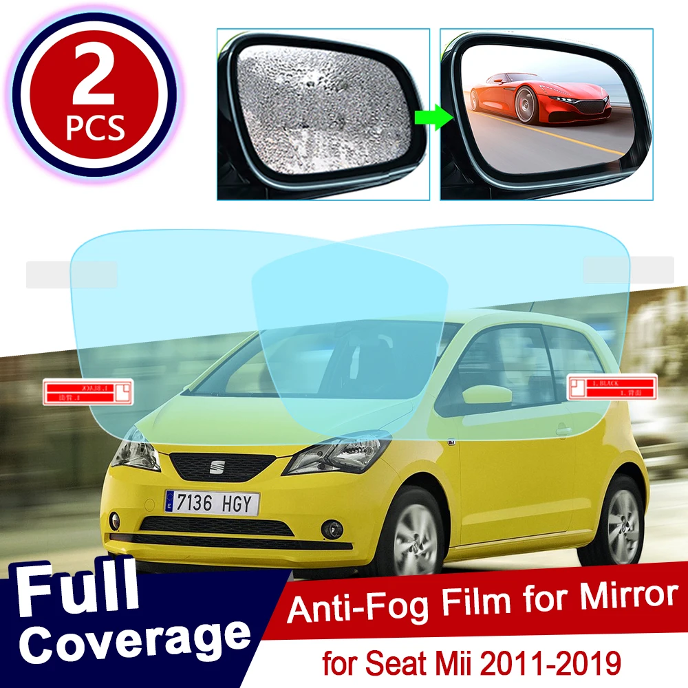 Для Seat Mii e 2011 ~ 2019 полное покрытие противотуманная пленка зеркало заднего вида