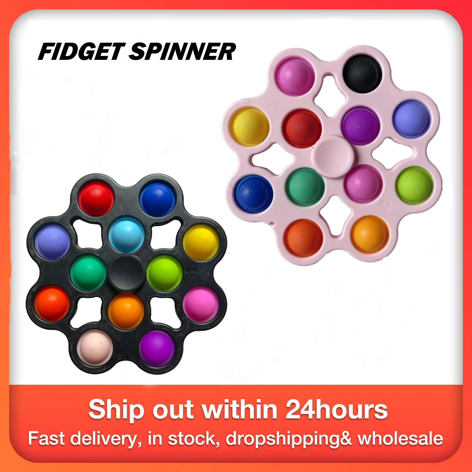 

New Fidget Spinner Hand Flip Rotation Toys Simple Dimple Push It Finger Spinner Anti Stress Sensory Toys For Kids Adult спинер