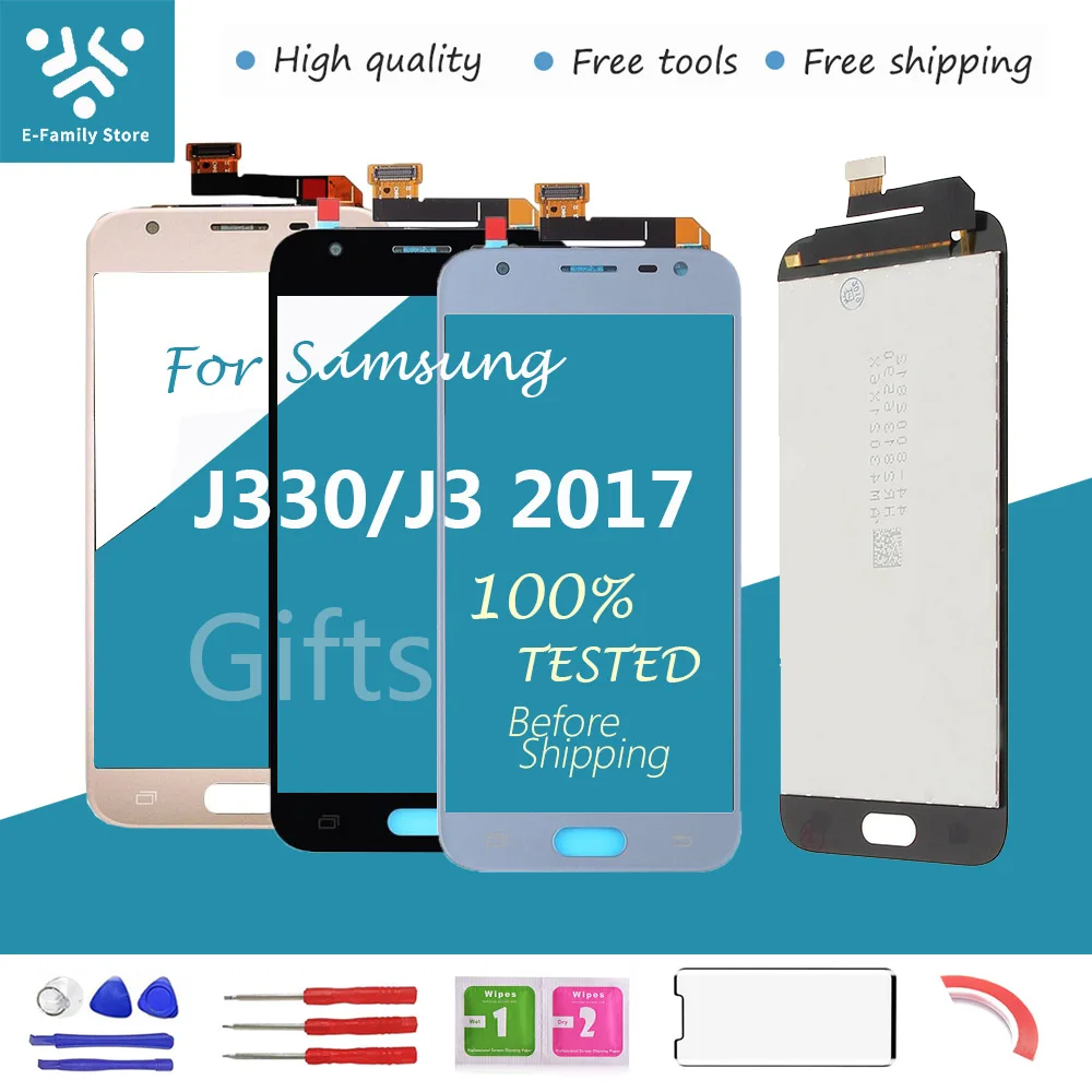 E family Новинка для Samsung Galaxy J3 2017 J330 J330F SM LCDs Дисплей сенсорный дигитайзер экран с