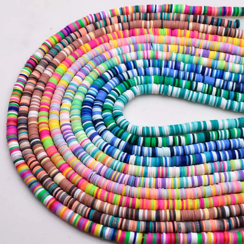 6mm DIY Jewelry Findings Clay Beads for Making Mix Color Design Bracelet Boho Necklace Spacer Colour Disk | Украшения и