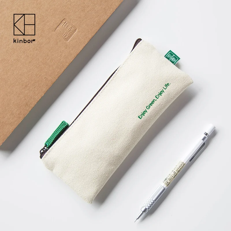 Kinbor Student Pencil Case Portable Cotton Pen Storage Box Simple School Supplies Bag пенал для канцелярии Cosmetic 1PCS |