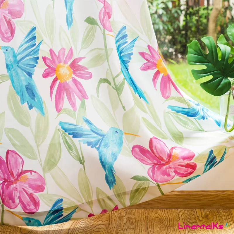 Hummingbird скандинавский оттенок занавеска ткань утолщенная Вельветовая льняная