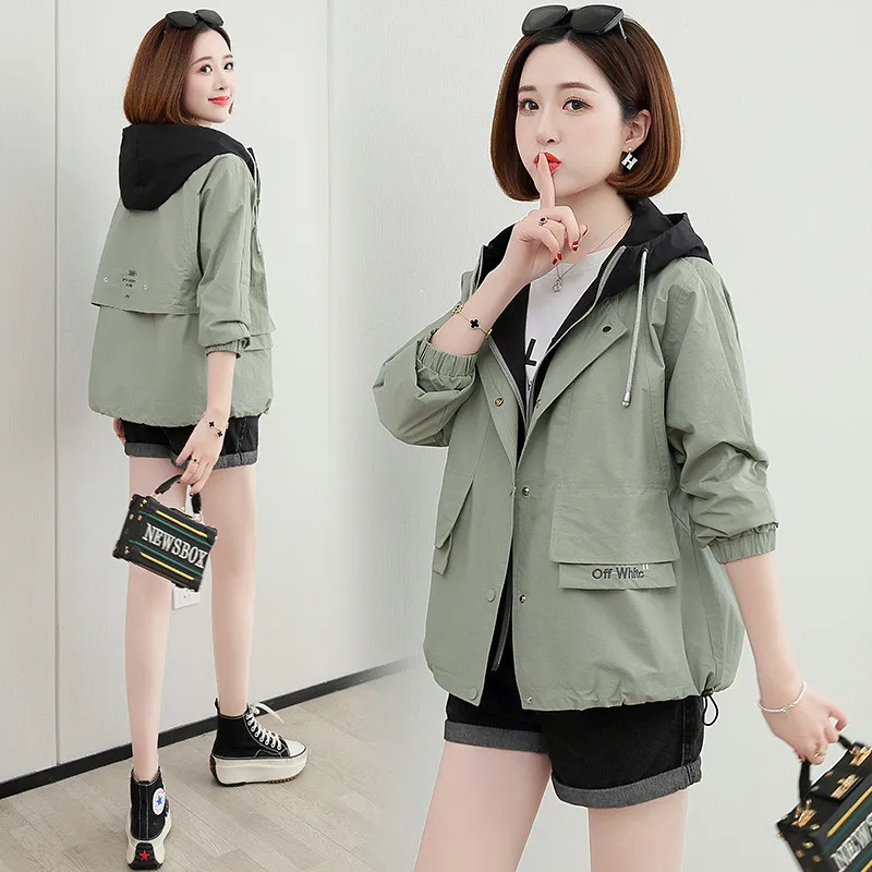 Куртка женская с длинным рукавом повседневное пальто куртка на молнии капюшоном