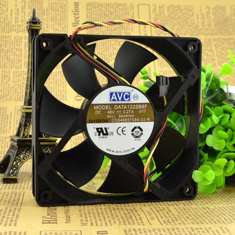 

Genuine For AVC DATA1225B8F 12025 48V 0.27A 12CM/cm 3-wire switch fan