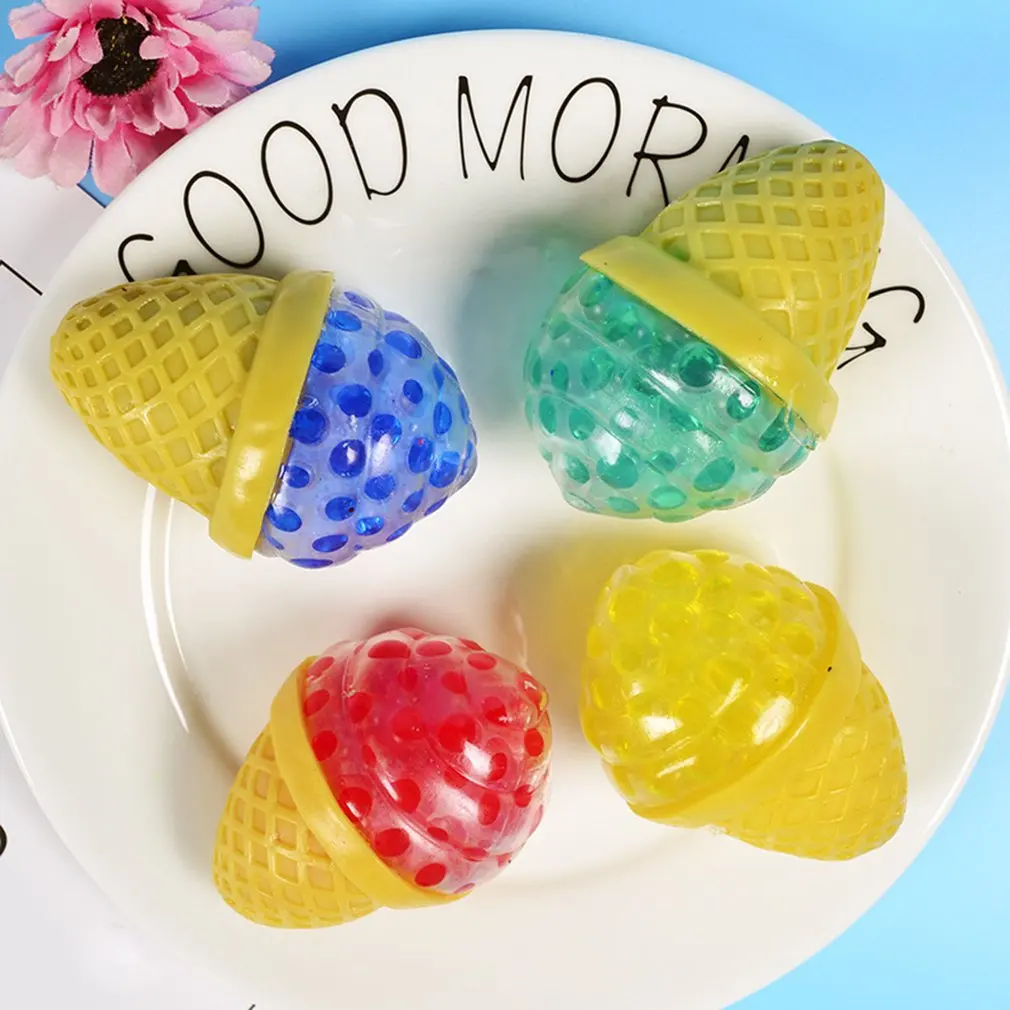 

Ice Cream Grape Ball Squishy Stress Relief Squeeze Decompression Tpr Bubble Bead Ball Pinch Vent Ball Squeeze Ball