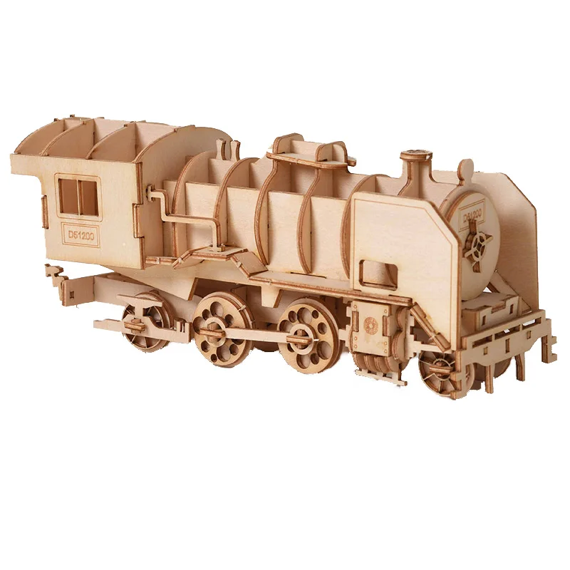 Игрушки сделай сам паровоз поезд Парусный корабль 3D деревянная головоломка